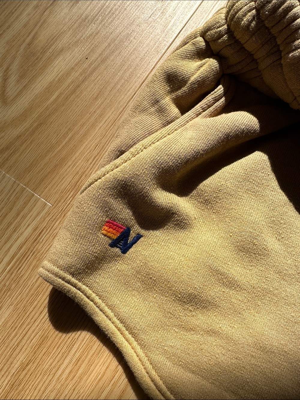 Aviator Nation Mustard Yellow Fleece Shorts - Picture 3 of 4